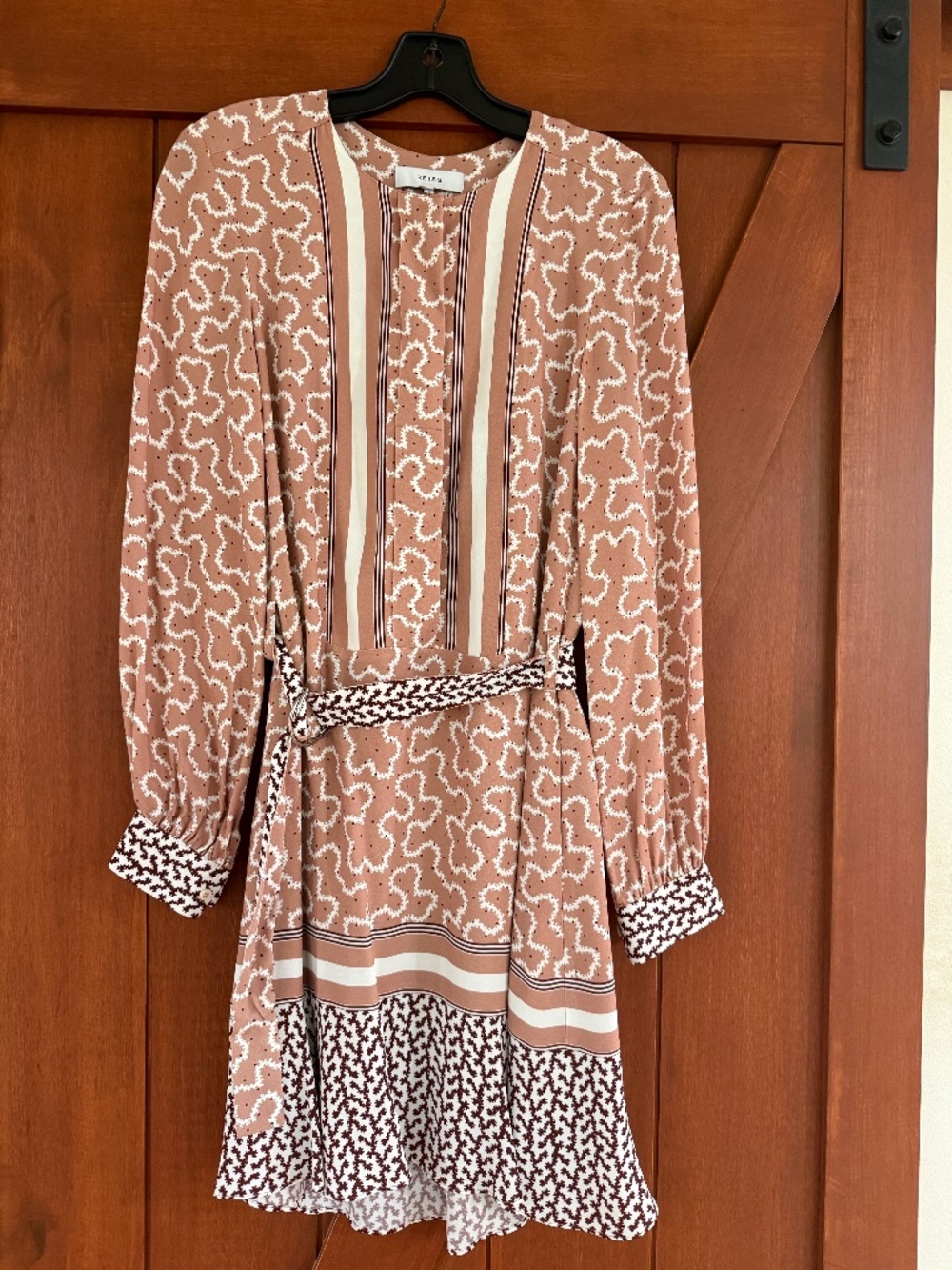 REISS blush pattern dress